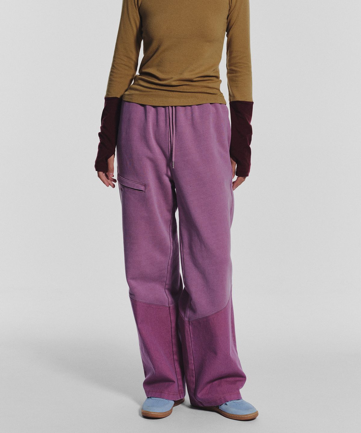 미나수(MENASOO) Pocket Point Cotton Track Pants_Pink