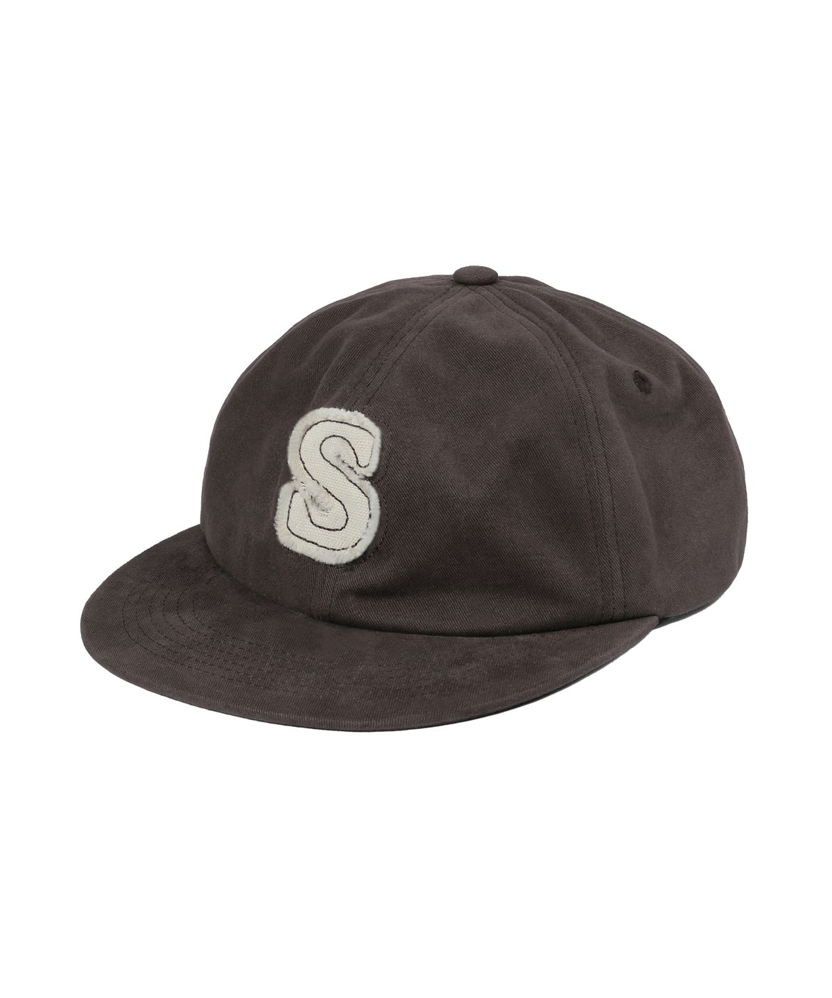 에스이에스티(S'EST) Stitch S Applique Cap Brown