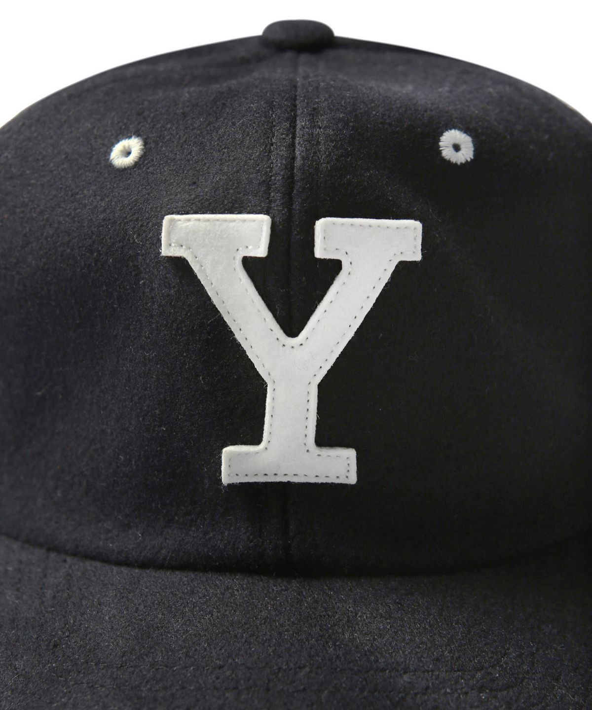 예일(YALE) 울 레더 스트랩 캡_블랙