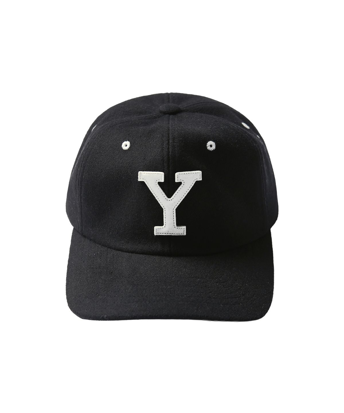 예일(YALE) 울 레더 스트랩 캡_블랙
