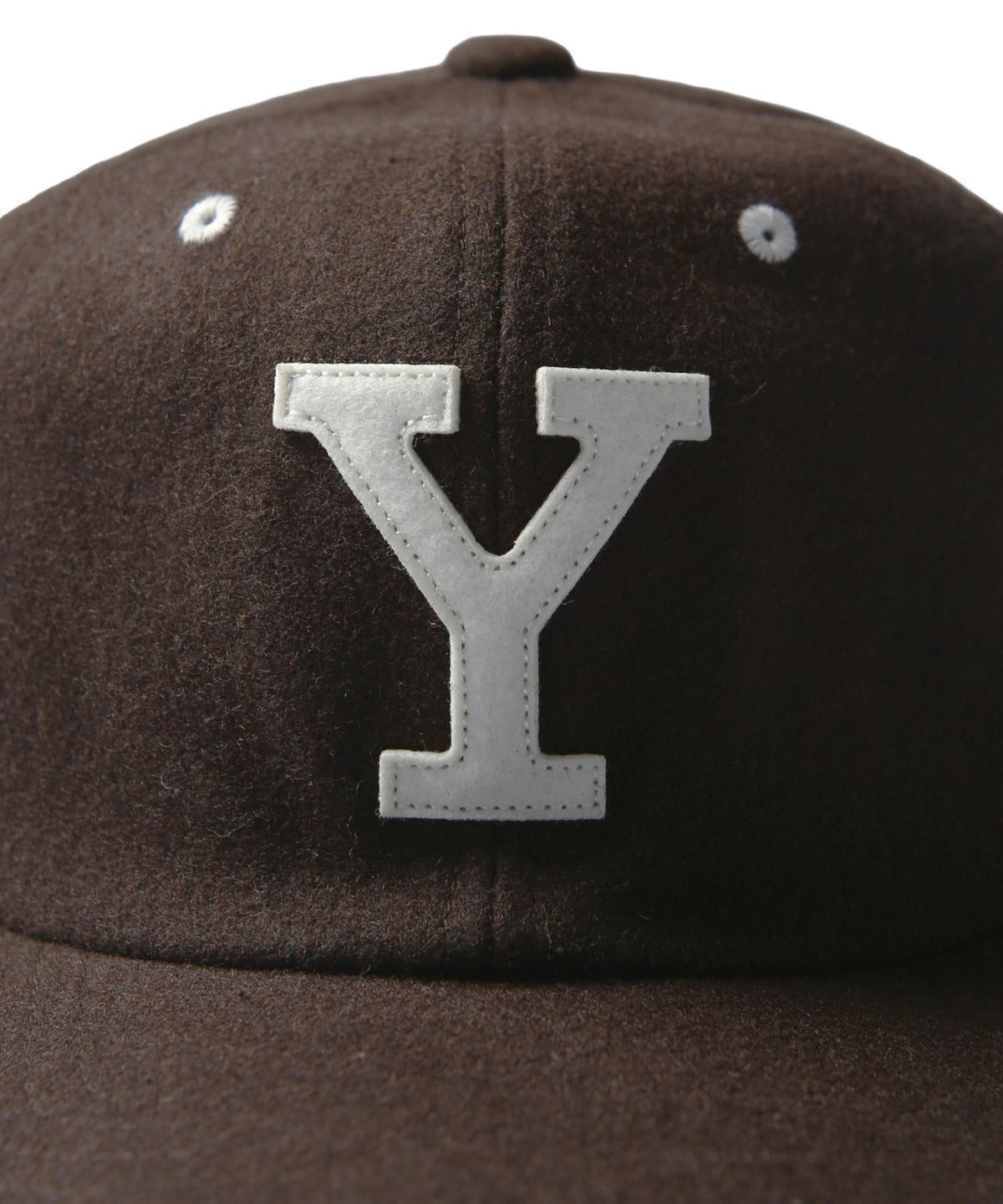 예일(YALE) 울 레더 스트랩 캡_다크브라운