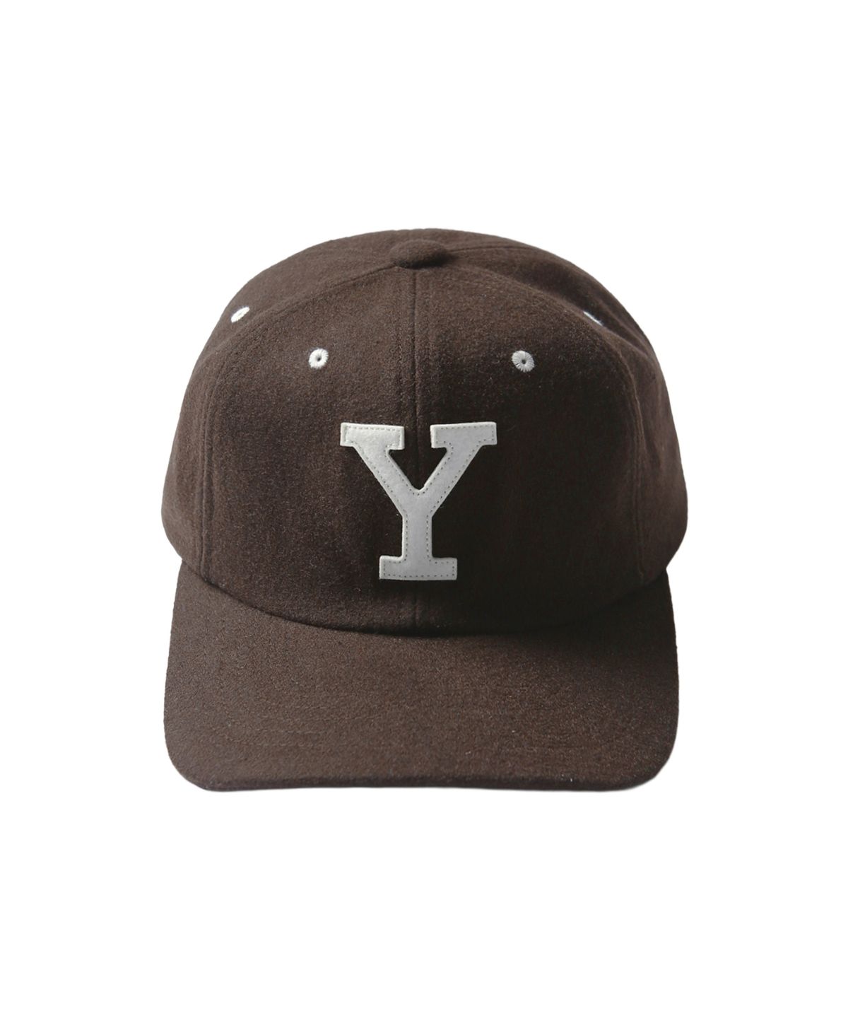 예일(YALE) 울 레더 스트랩 캡_다크브라운