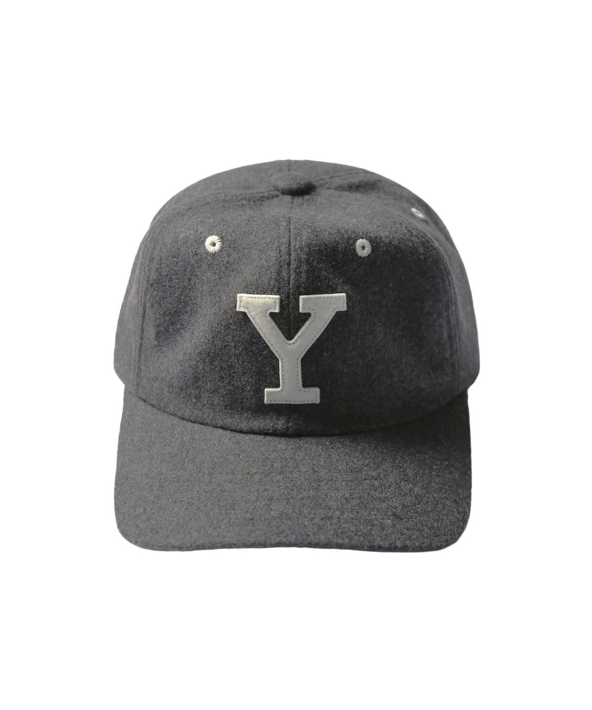 예일(YALE) 울 레더 스트랩 캡_그레이