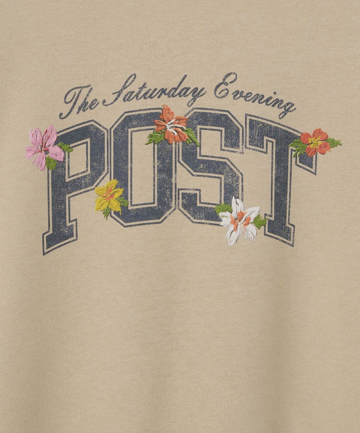 더 새터데이 이브닝 포스트(THE SATURDAY EVENING POST) Flower Post Graphic Sweat Shirt_Beige