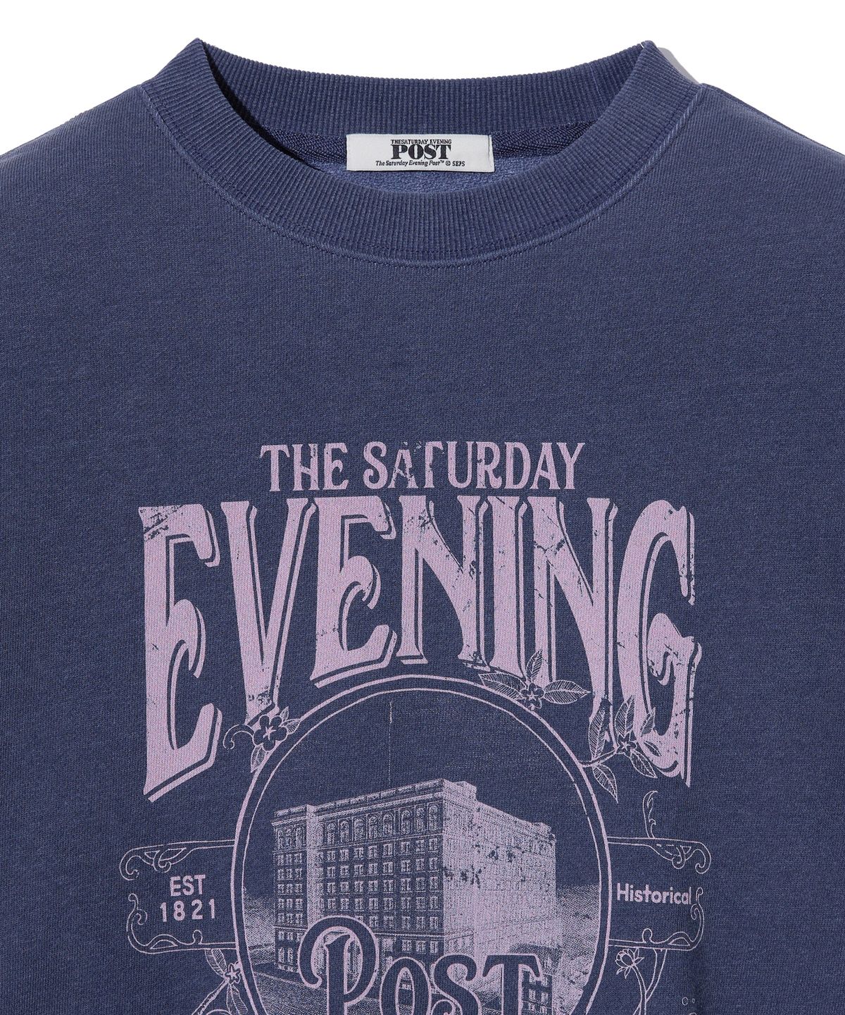 더 새터데이 이브닝 포스트(THE SATURDAY EVENING POST) Art&History Graphic Sweat Shirt_Navy