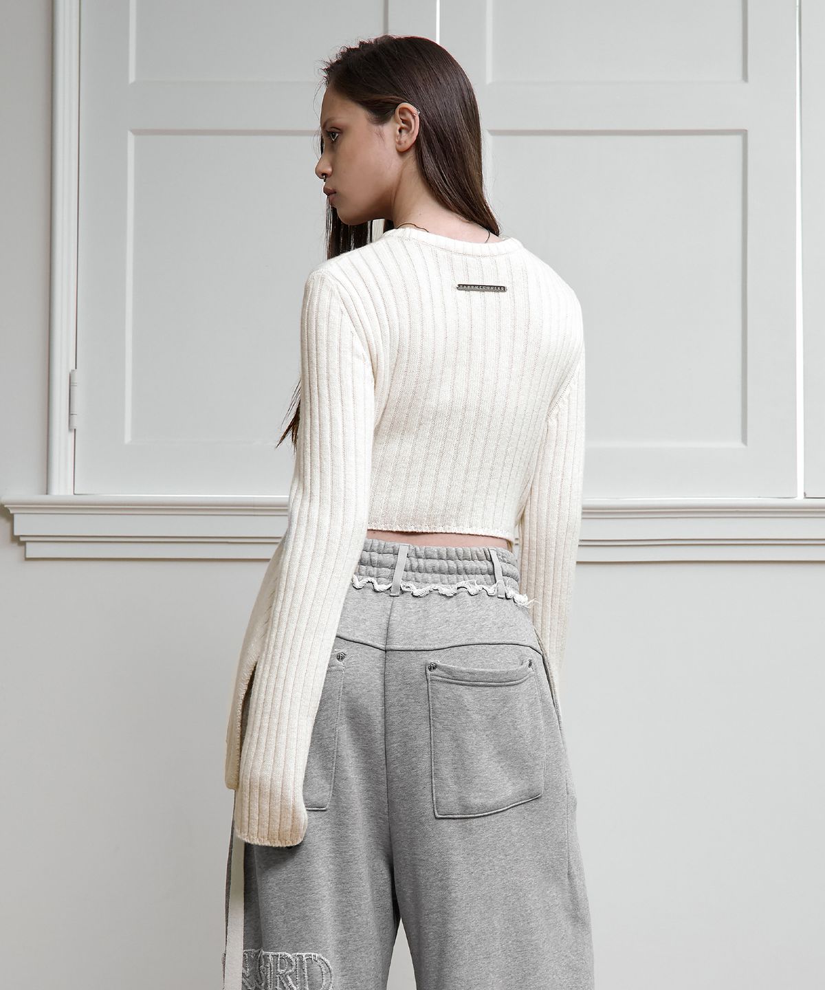 트리밍버드(TREEMINGBIRD) Backless Knit Pullover [ Ivory ]