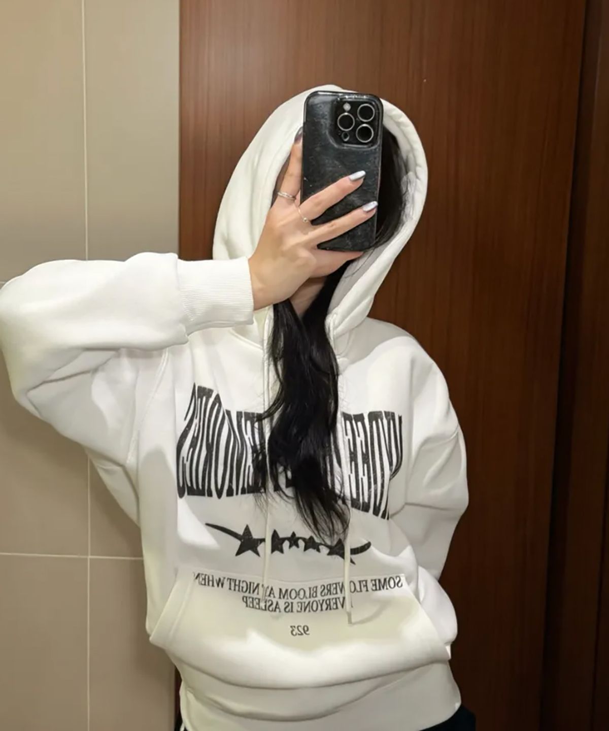 마이딥블루메모리즈(MY DEEP BLUE MEMORIES) MM VINTAGE CRACK HOODIE (WHITE)
