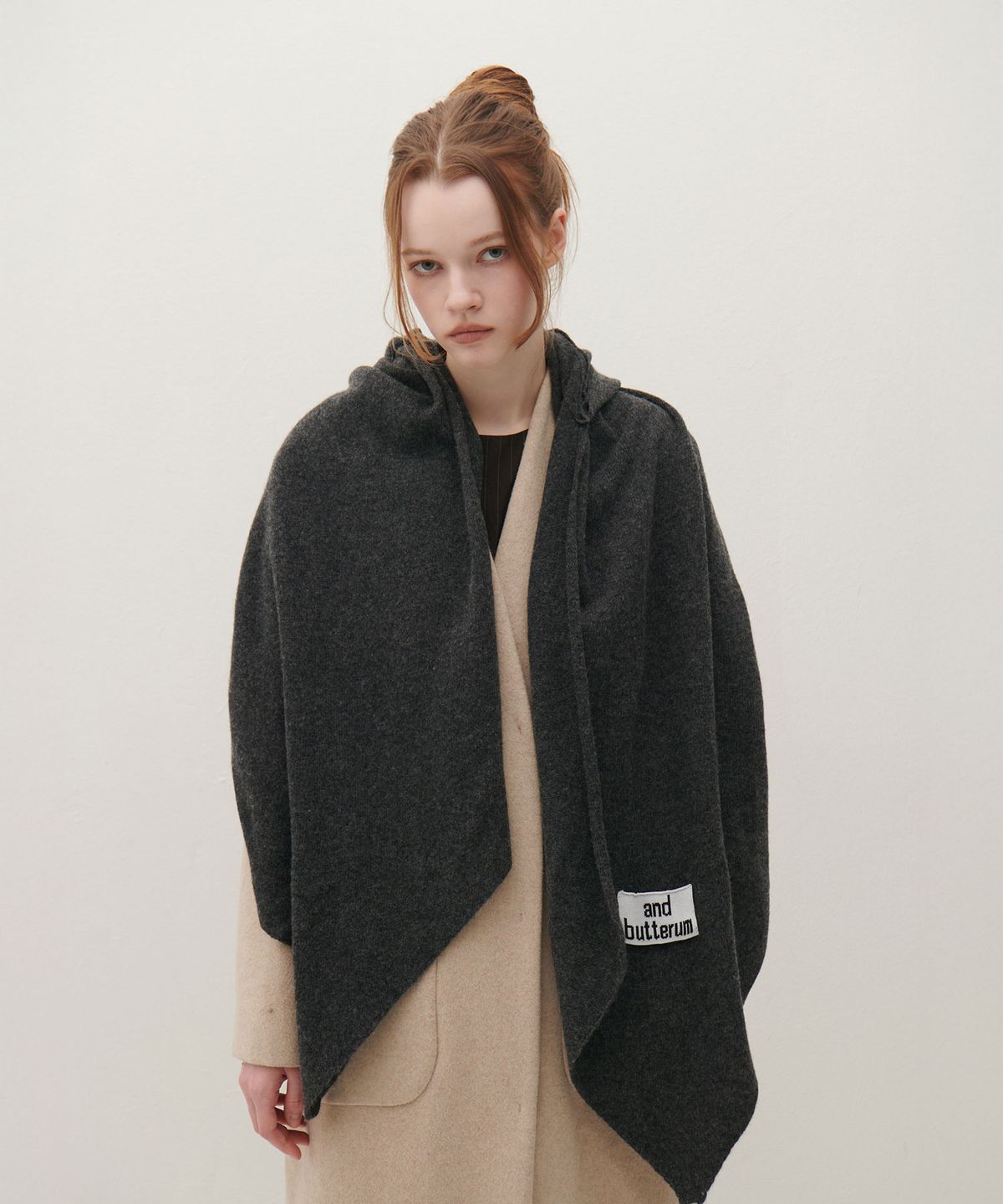앤버터럼(ANDBUTTERUM) Bashful_Cashmere Wool_Charcoal(BF5DNS01CC)