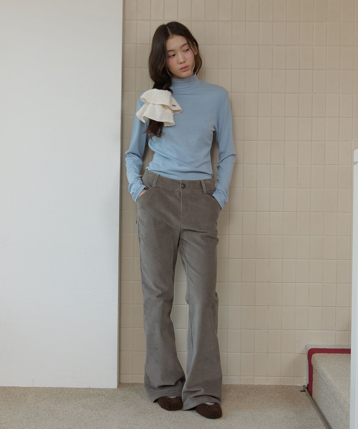 쎄미(SSEMI) CORDUROY FLARE PANTS(ET)