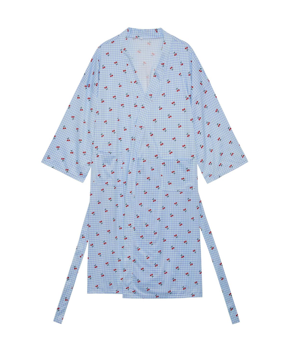 바스카라(VASCARA) Cherry Blue Check Robe