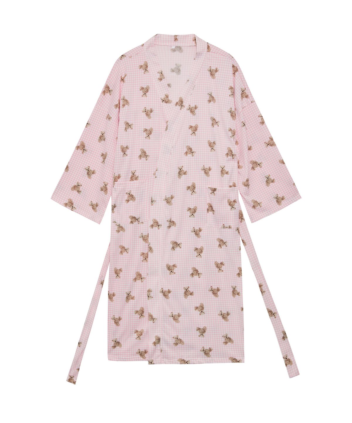 바스카라(VASCARA) Fluffy Bear Check Robe