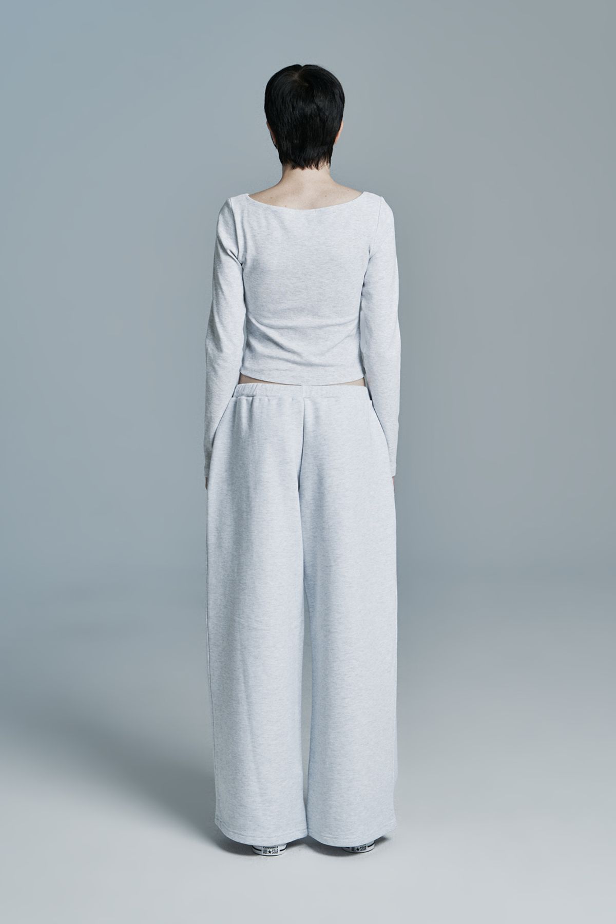 시너진(SYNERJYN) SANDY BOAT NECK LONG SLEEVE WHITE MELANGE