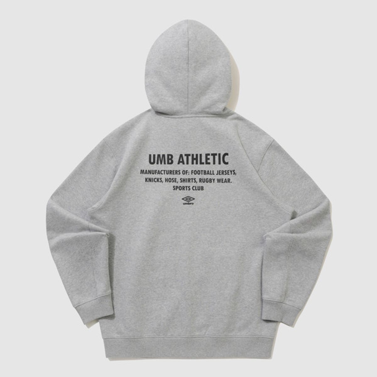 엄브로(UMBRO) 어센틱 그래픽 기모 후드 티셔츠 그레이 UQ423CHDO2