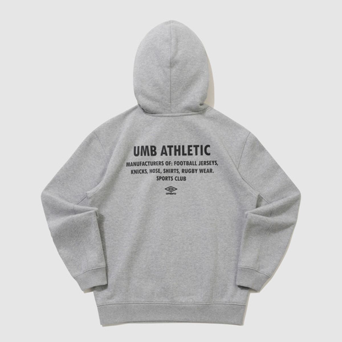 엄브로(UMBRO) 어센틱 그래픽 기모 후드 티셔츠 그레이 UQ423CHDO2