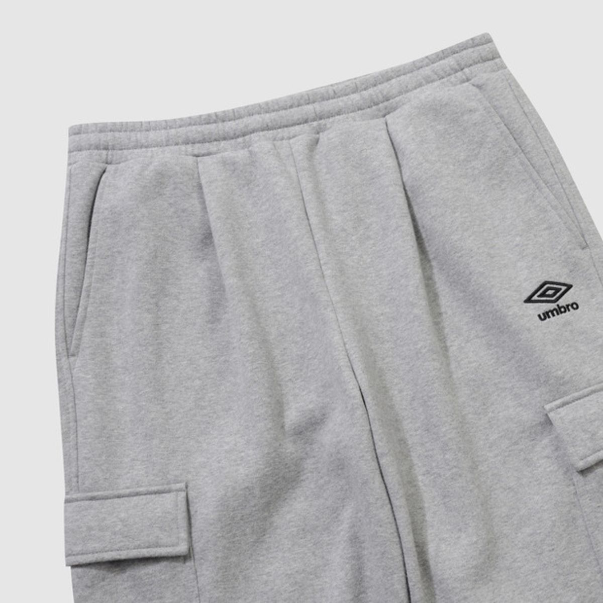 엄브로(UMBRO) 카고 기모 와이드 팬츠 그레이 UQ423CFPO5