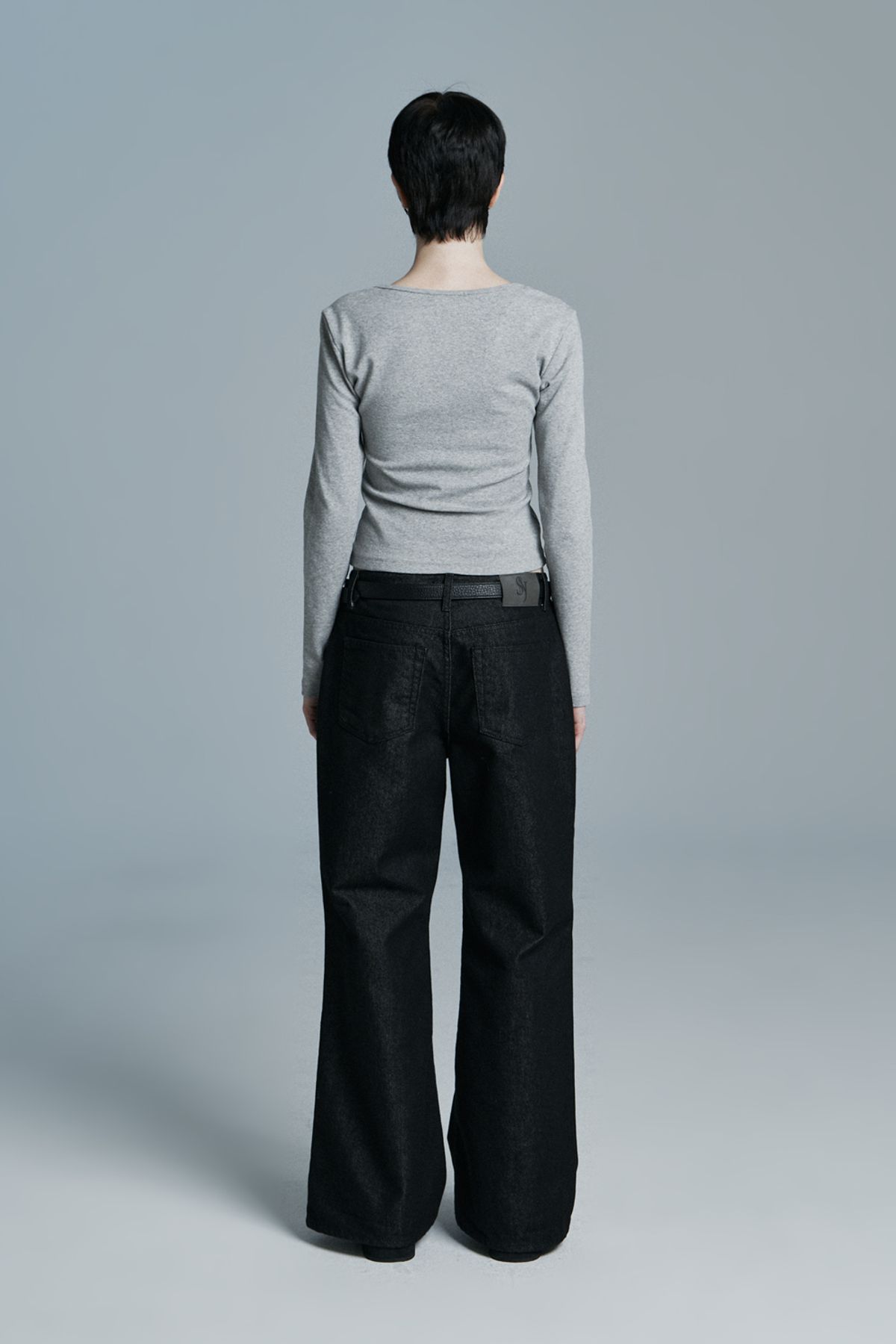 시너진(SYNERJYN) DAY V-NECK LONG SLEEVE MELANGE