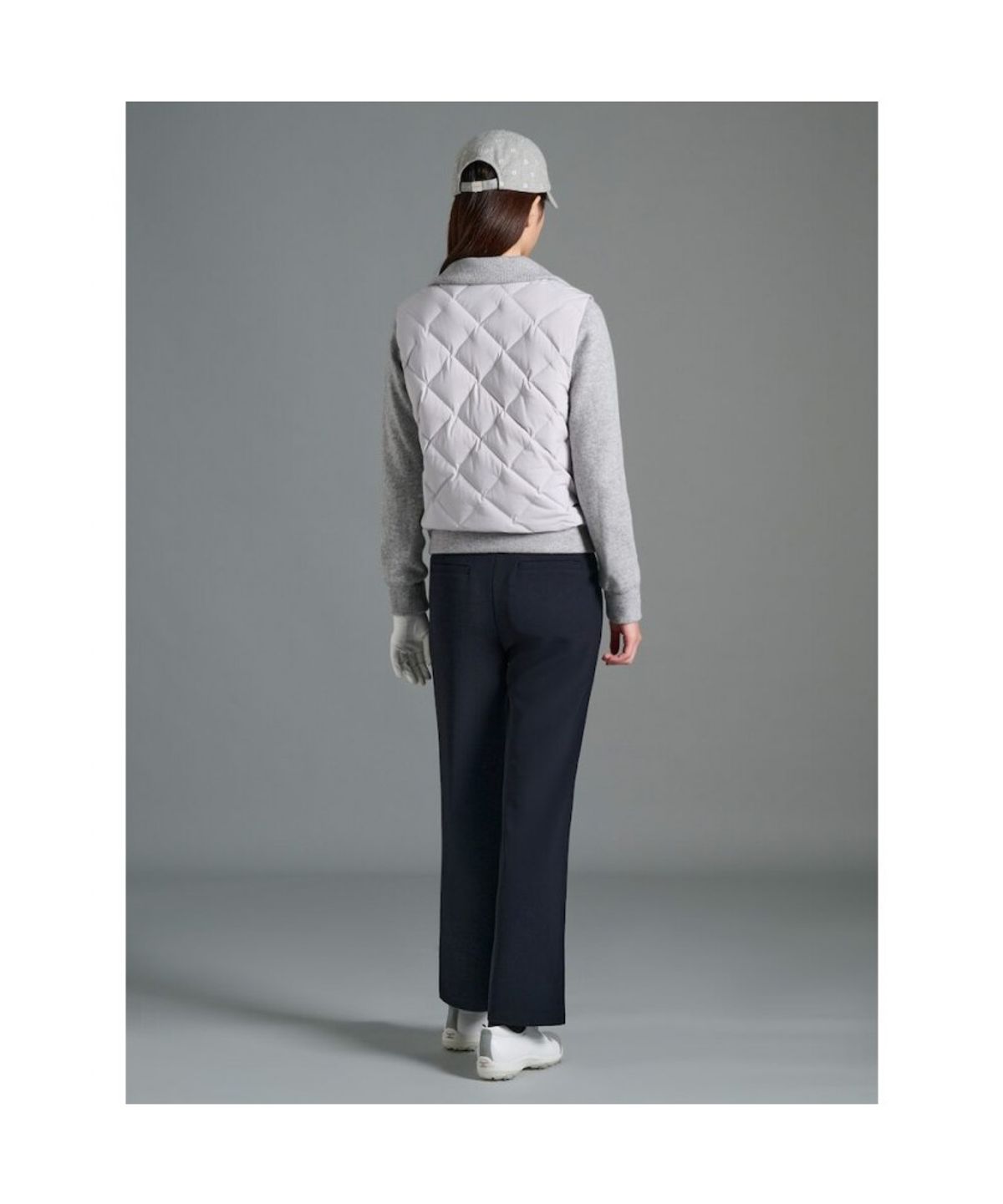 빈폴골프(BEANPOLE GOLF) 여성 니트 하이브리드 스윙 다운 - 그레이