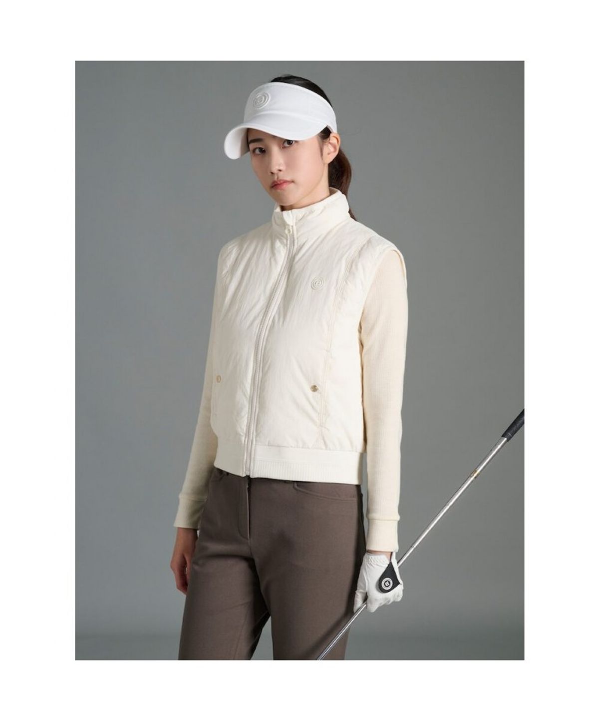 빈폴골프(BEANPOLE GOLF) 여성 경량 다운 베스트 - 아이보리