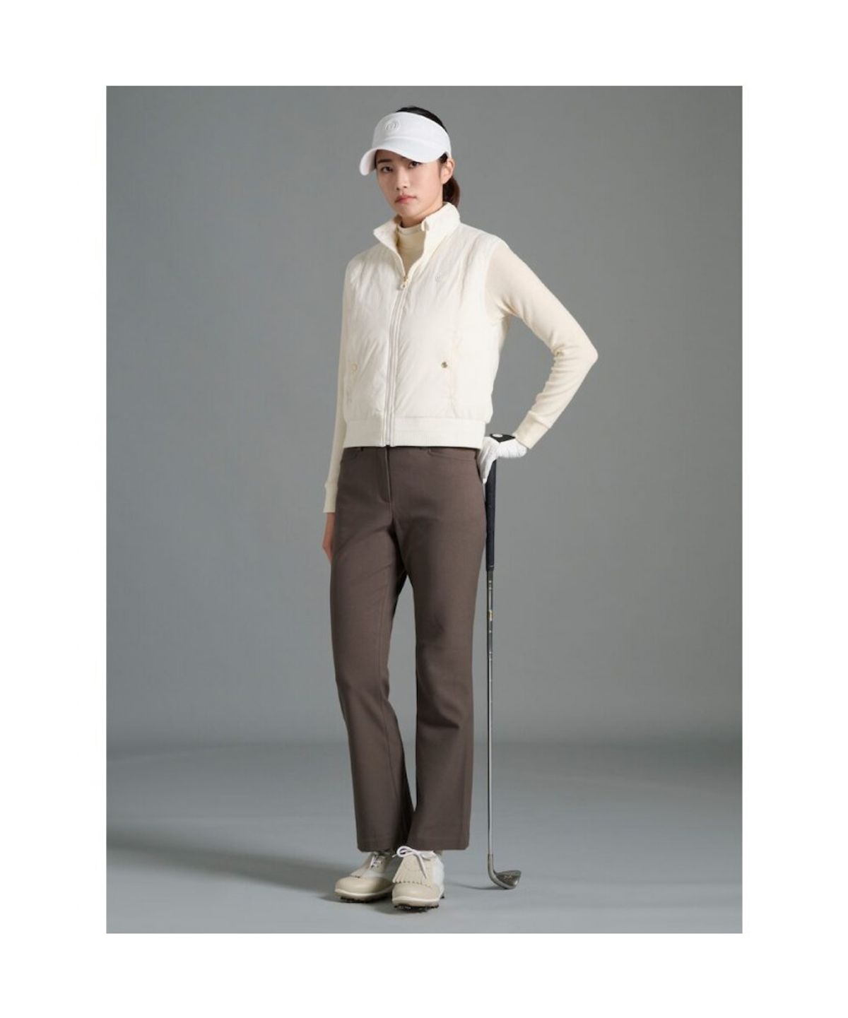 빈폴골프(BEANPOLE GOLF) 여성 경량 다운 베스트 - 아이보리