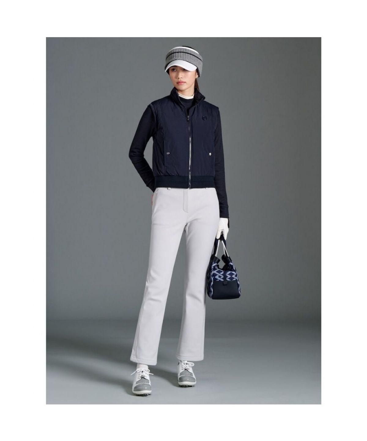 빈폴골프(BEANPOLE GOLF) 여성 경량 다운 베스트 - 네이비