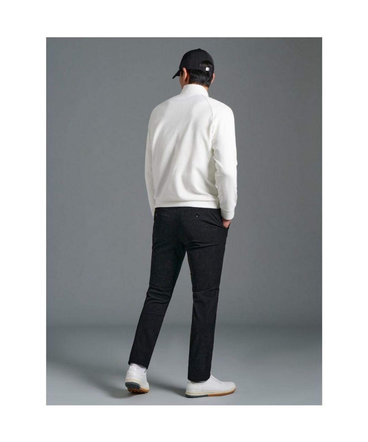 빈폴골프(BEANPOLE GOLF) 남성 사카리바 히든 반집업 - 화이트