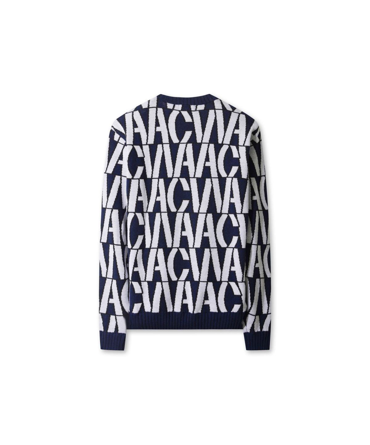 왁(WAAC) Men Logo Pattern Crewneck Sweater WMWAW25801NYD