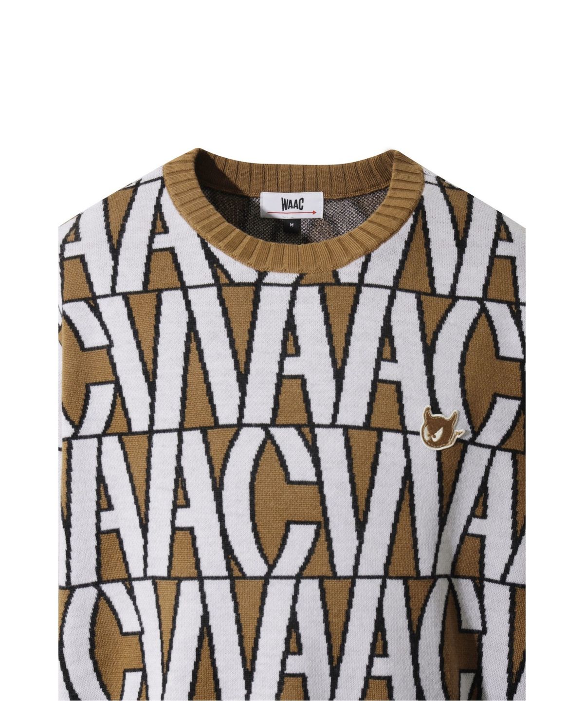왁(WAAC) Men Logo Pattern Crewneck Sweater WMWAW25801BRL