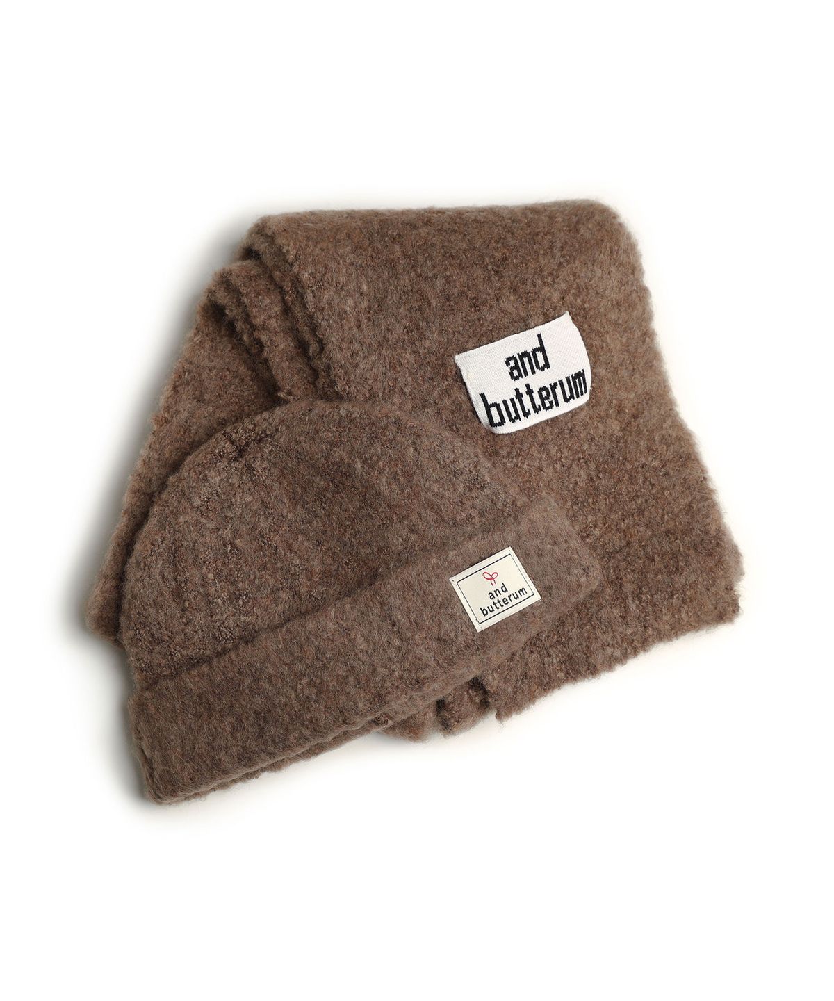 앤버터럼(ANDBUTTERUM) Dusk_Muffler&Beanie Set_Brown(BF5DNT07BR)