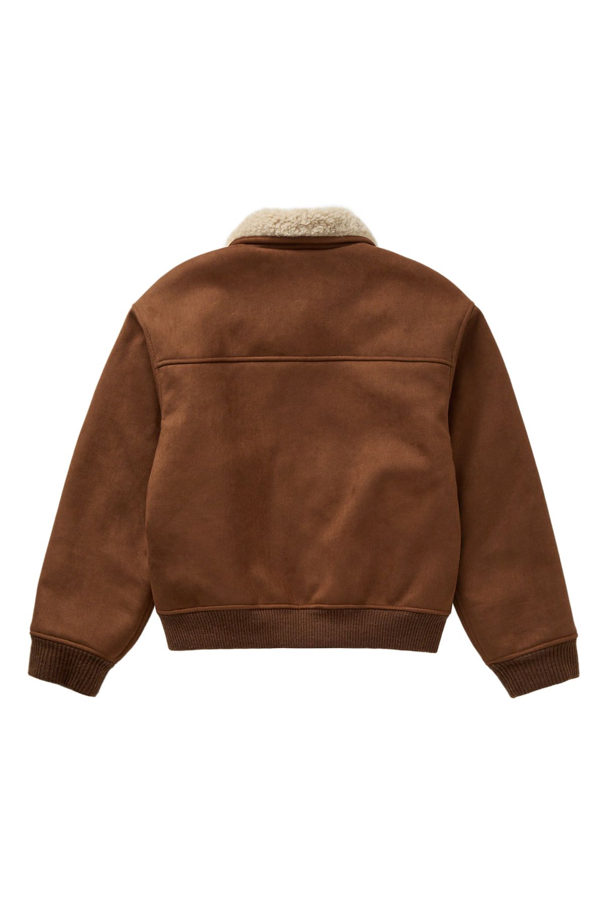 다이닛(DEINET) FAUX SUEDE FUR MUSTANG JACKET IN CAMEL
