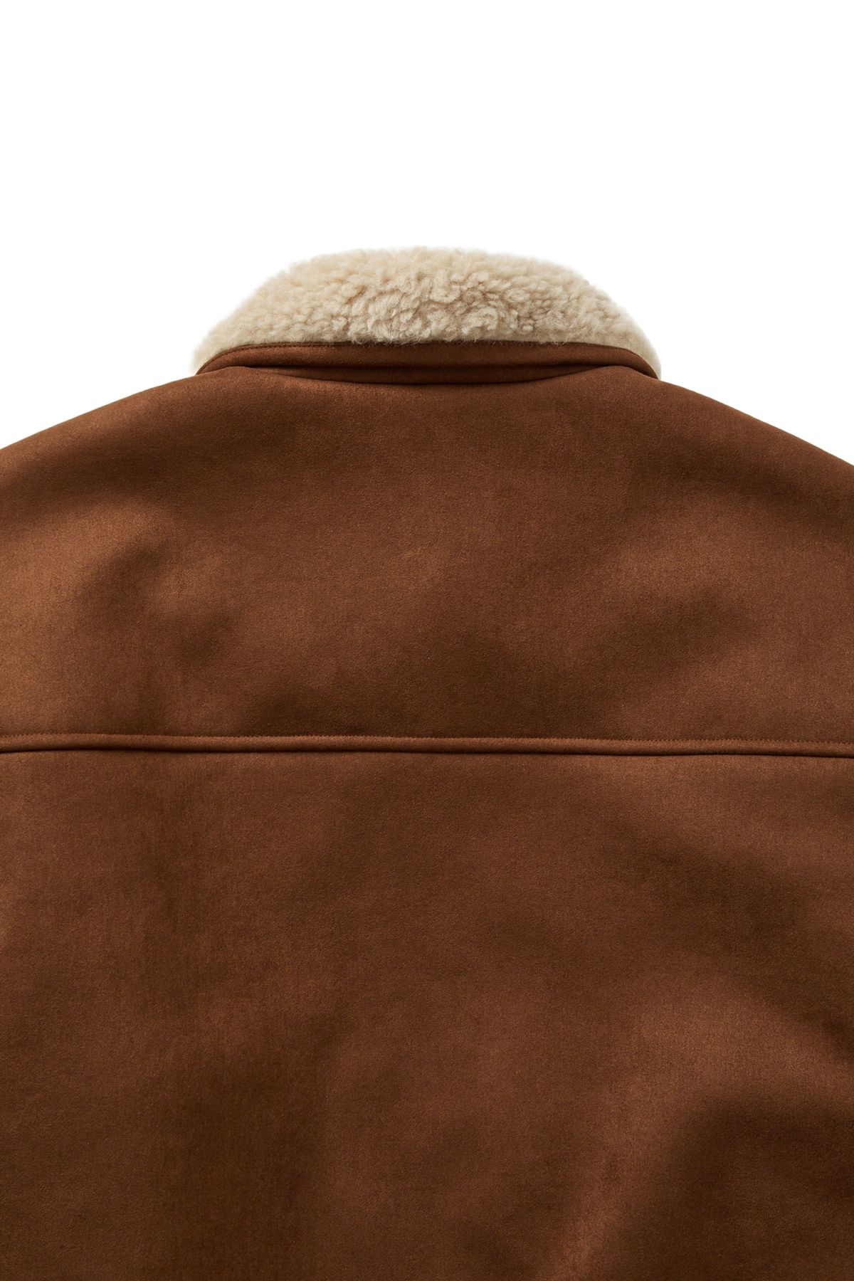다이닛(DEINET) FAUX SUEDE FUR MUSTANG JACKET IN CAMEL