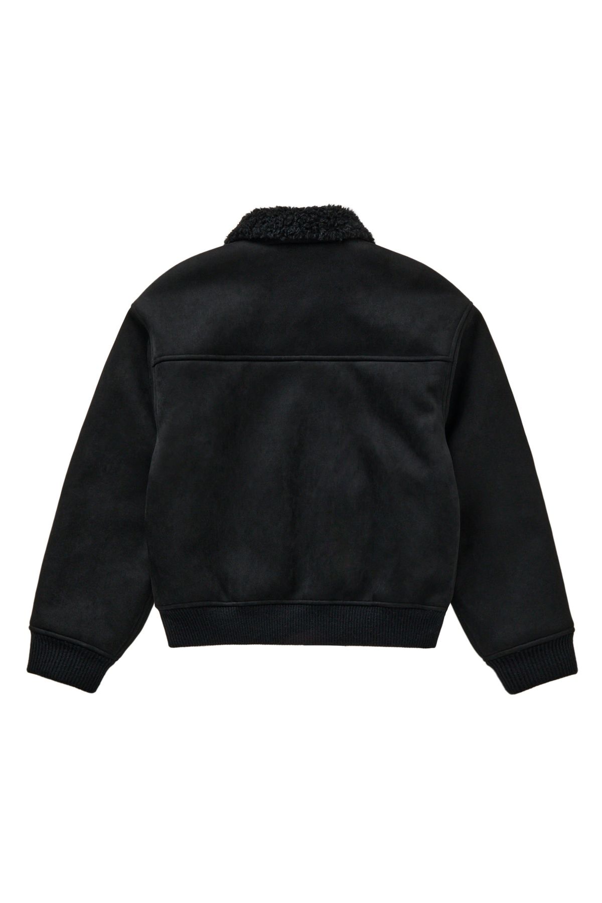 다이닛(DEINET) FAUX SUEDE FUR MUSTANG JACKET IN BLACK