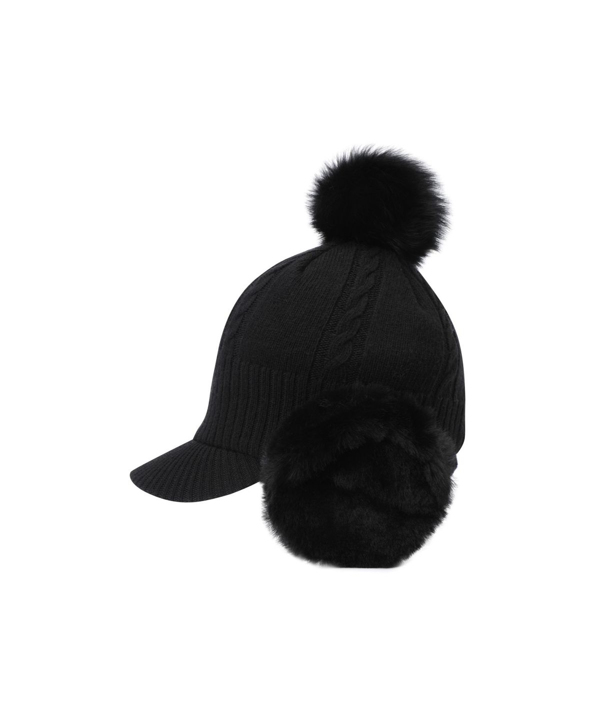 왁(WAAC) Women Ear Warmer Knit Hat WGRCX25812BKX