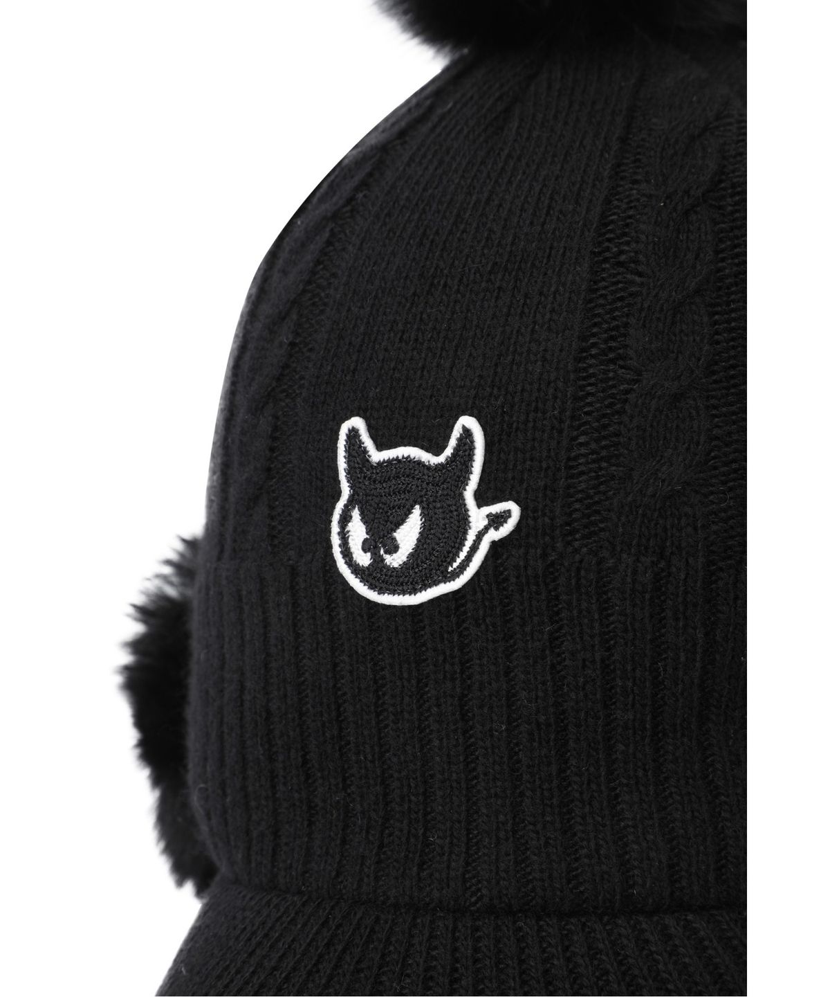 왁(WAAC) Women Ear Warmer Knit Hat WGRCX25812BKX