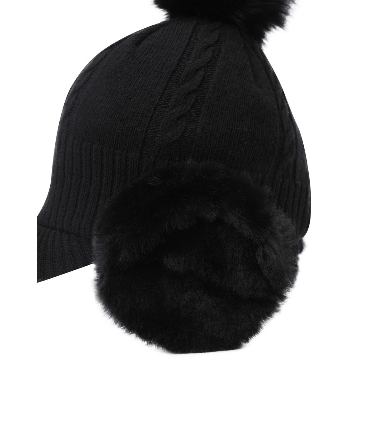 왁(WAAC) Women Ear Warmer Knit Hat WGRCX25812BKX