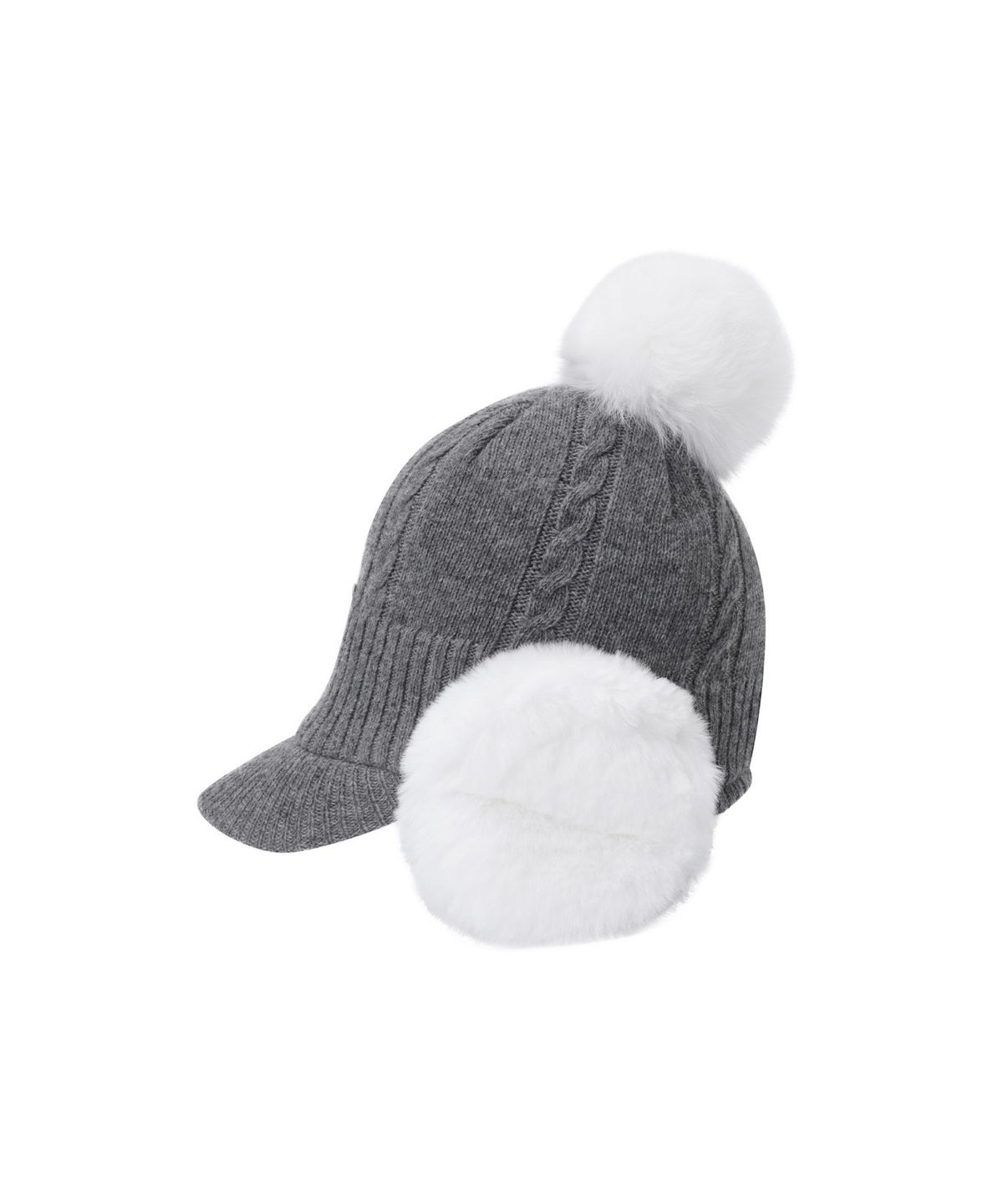 왁(WAAC) Women Ear Warmer Knit Hat WGRCX25812GYX