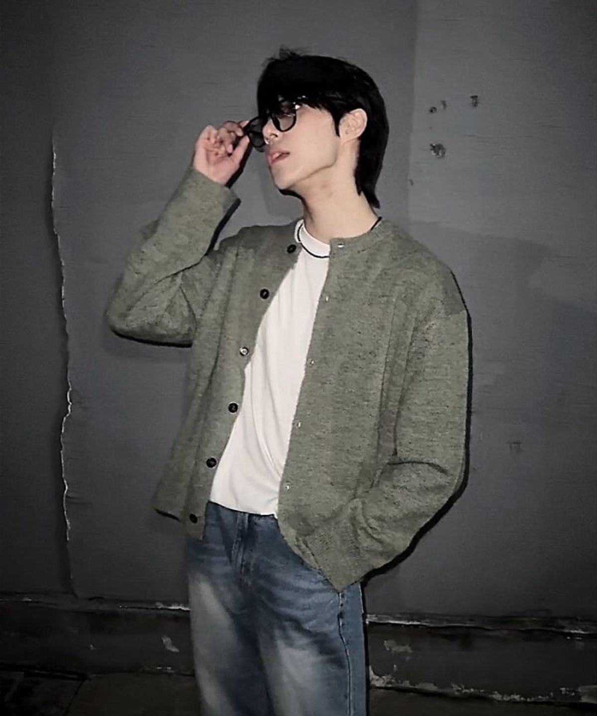 아날로그무드(ANALOG MOOD) (UNISEX) 울 블렌드 라운드 니트 가디건 (8컬러)