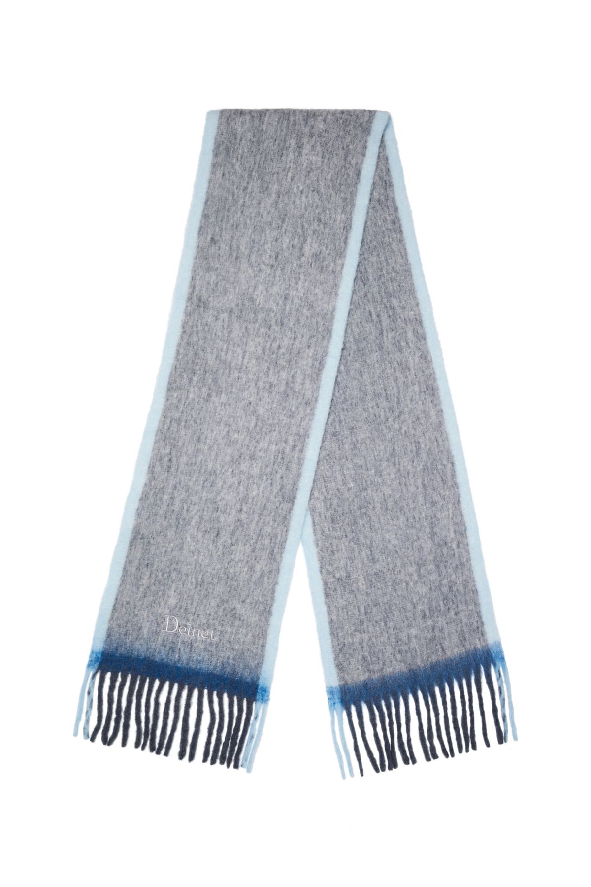 다이닛(DEINET) COLOR MIX BOUCLE MUFFLER IN CHARCOAL