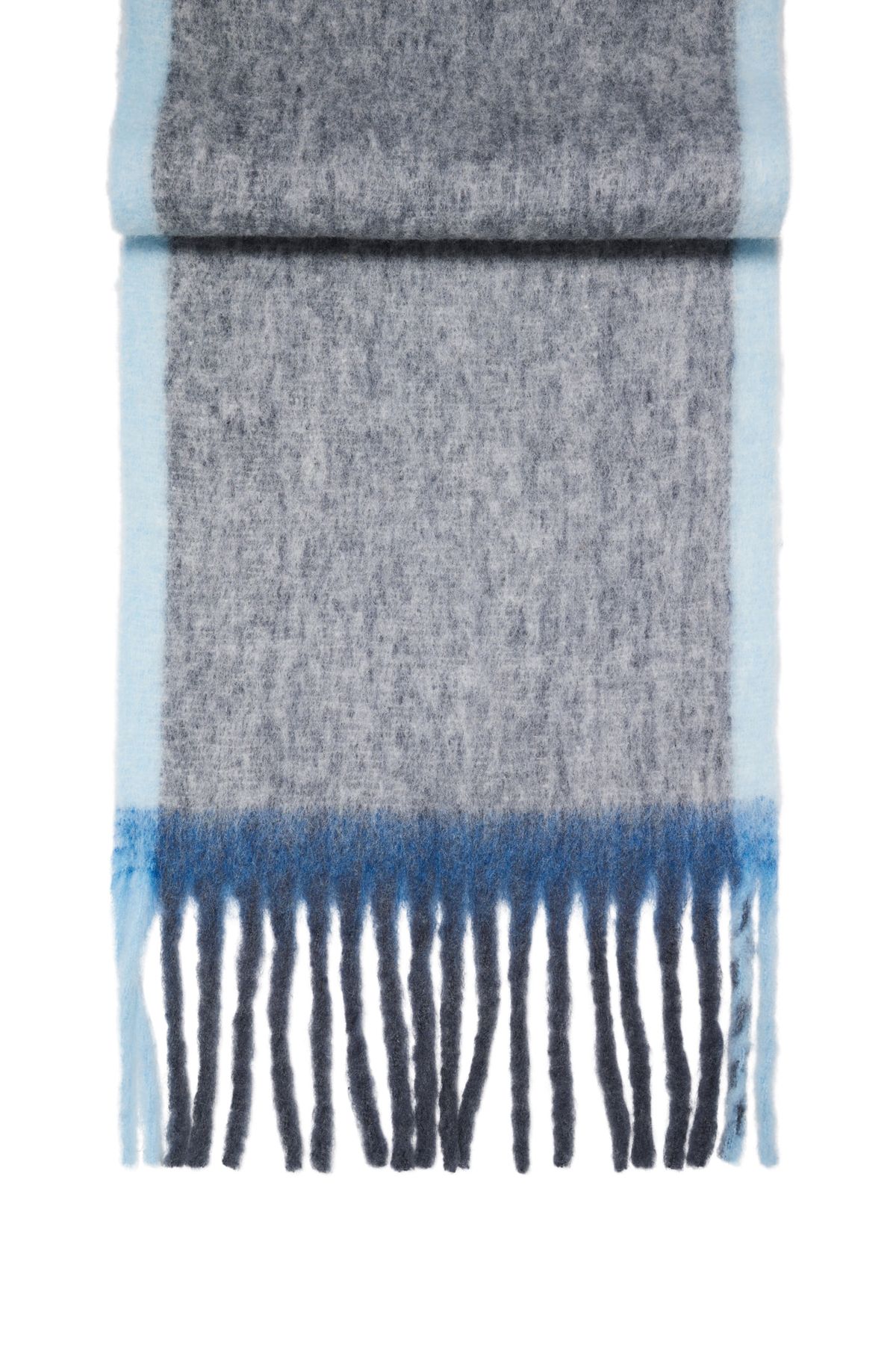 다이닛(DEINET) COLOR MIX BOUCLE MUFFLER IN CHARCOAL