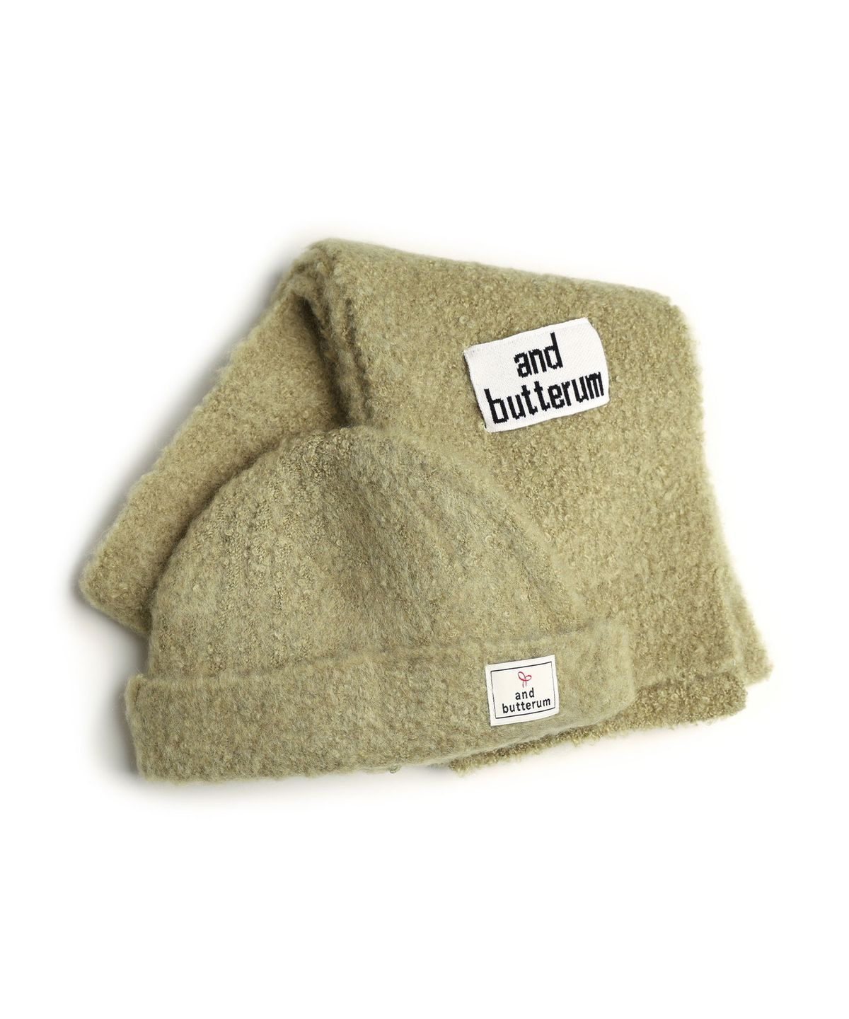 앤버터럼(ANDBUTTERUM) Dusk_Muffler&Beanie Set_Green(BF5DNT07GR)
