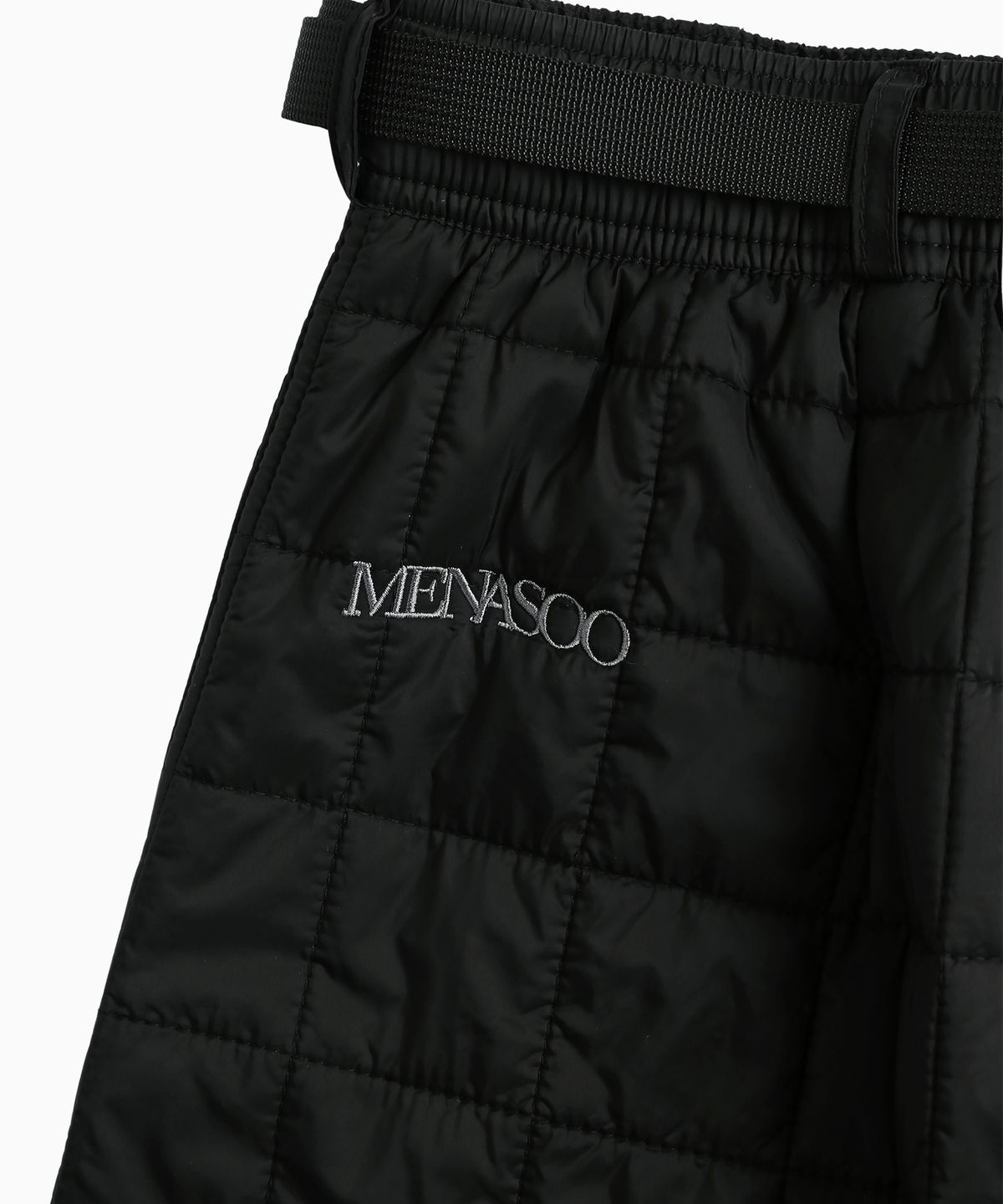 미나수(MENASOO) MNS Line Quilting Long Skirt_Black