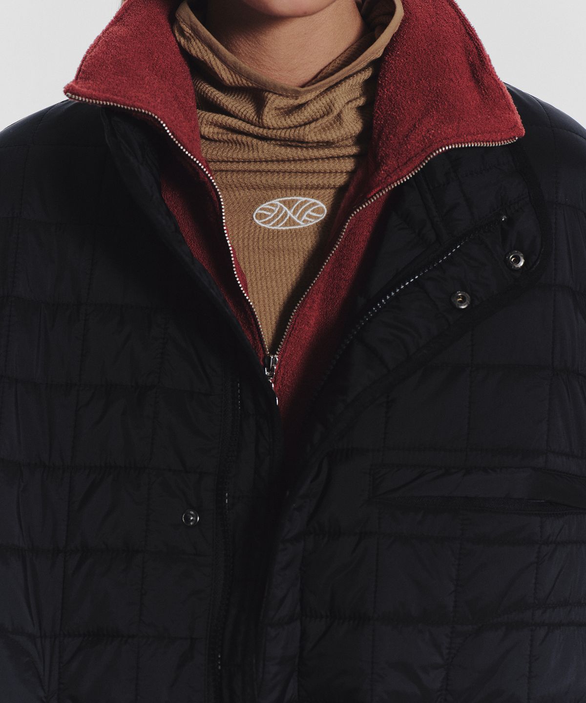 미나수(MENASOO) MNS Line Quilting Vest_Black