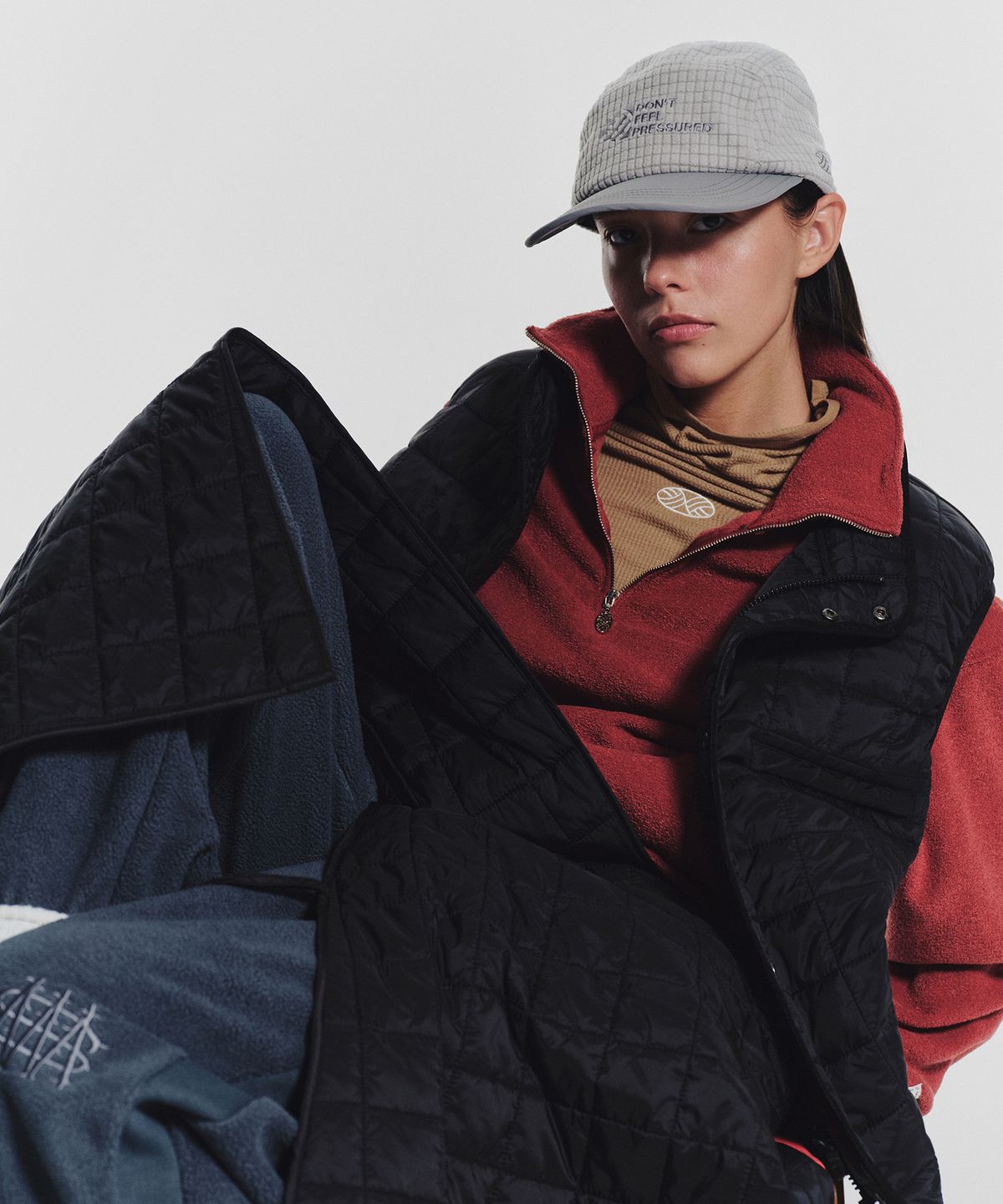 미나수(MENASOO) MNS Line Quilting Vest_Black