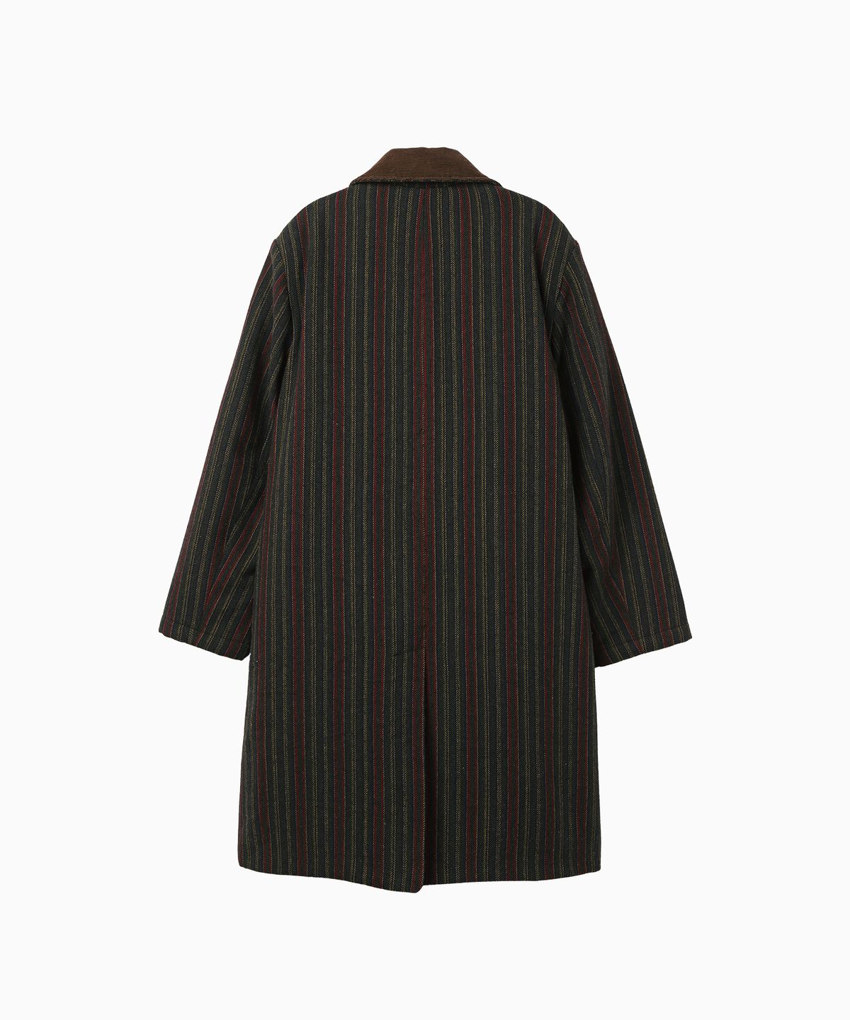 미나수(MENASOO) Striped Classic Long Coat_Green