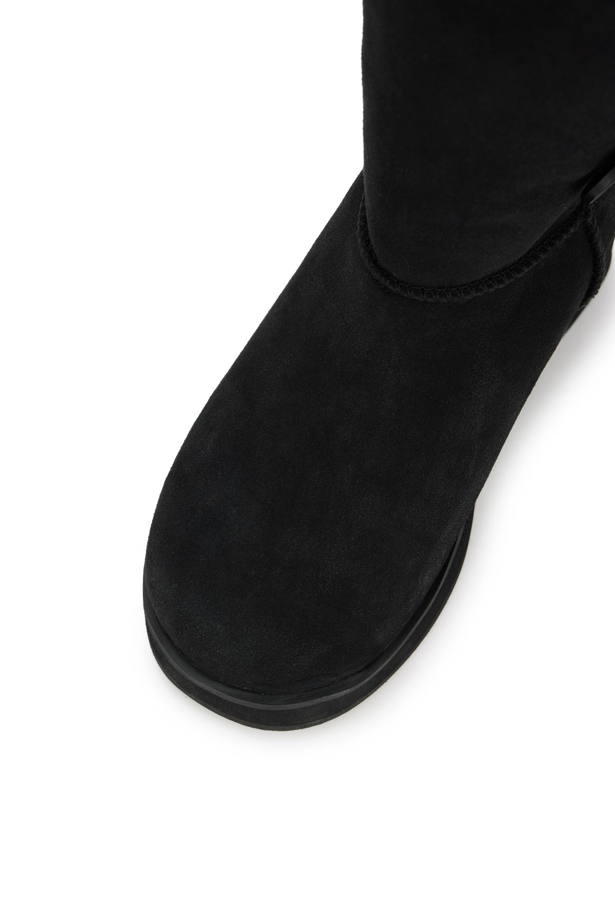 다이닛(DEINET) FUR BUTTON BOOTS IN BLACK