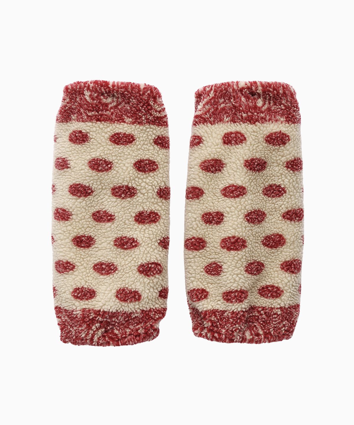 미나수(MENASOO) MNS Fluffy Track Knee Socks_Red