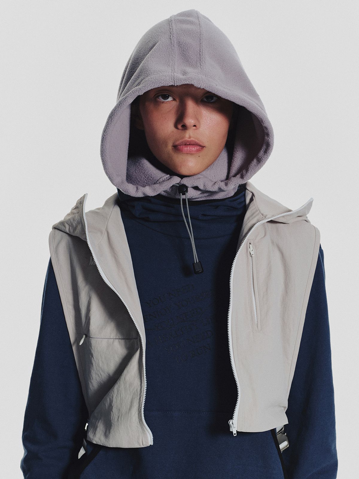 미나수(MENASOO) Fleece Balaclava_Gray