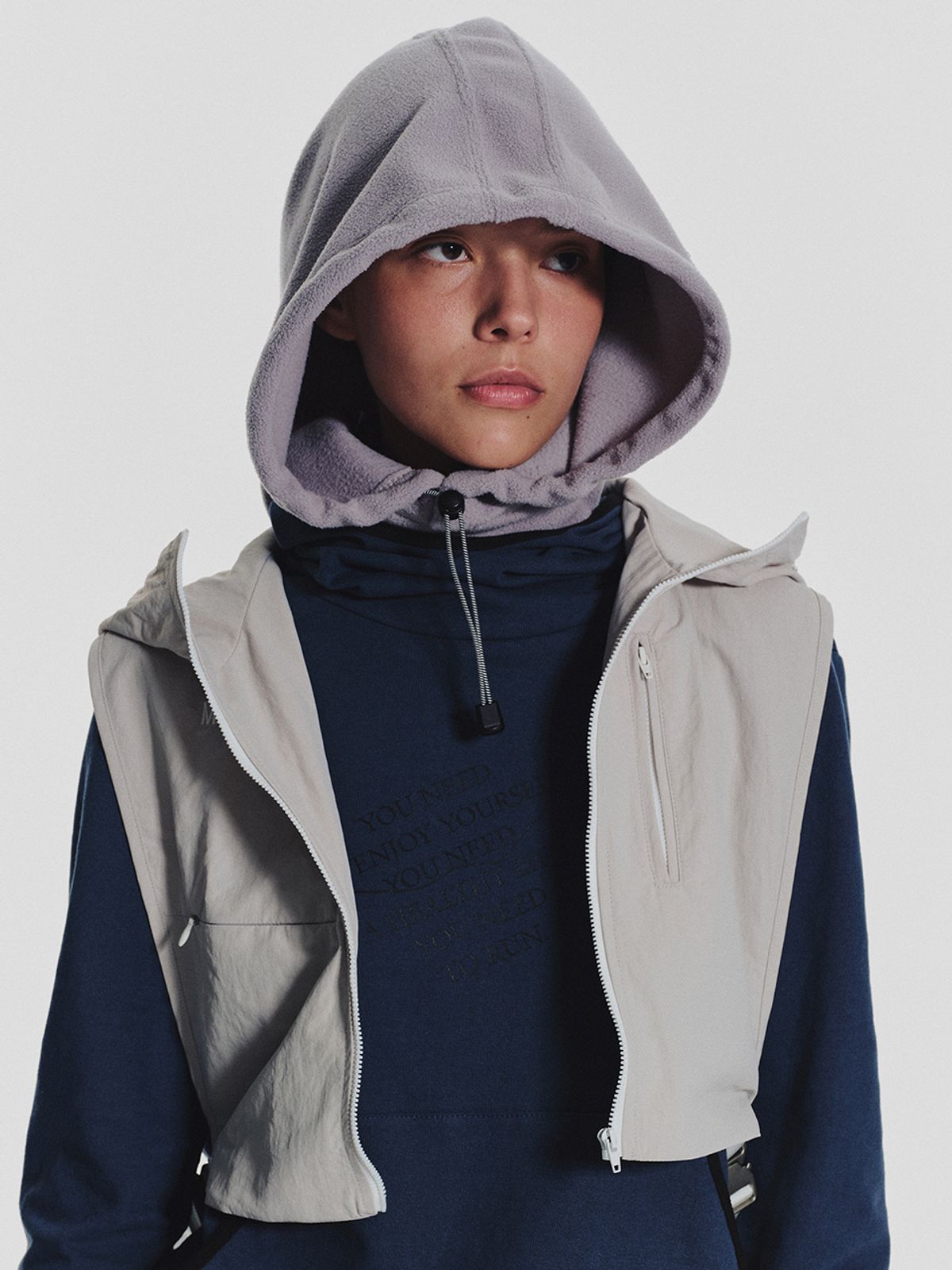 미나수(MENASOO) Fleece Balaclava_Gray