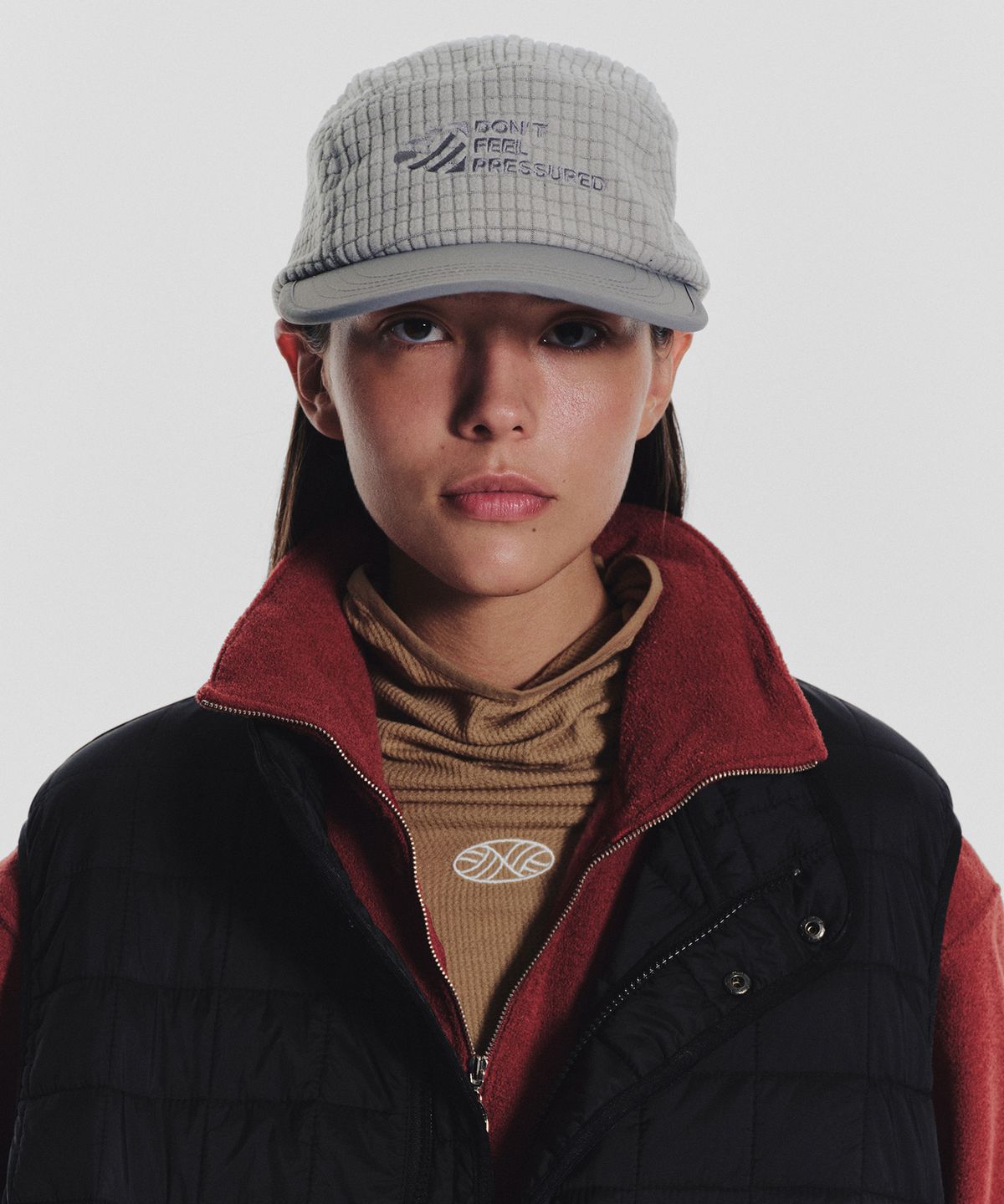 미나수(MENASOO) Dont Feel Pressured Fleece Camp Cap_Gray