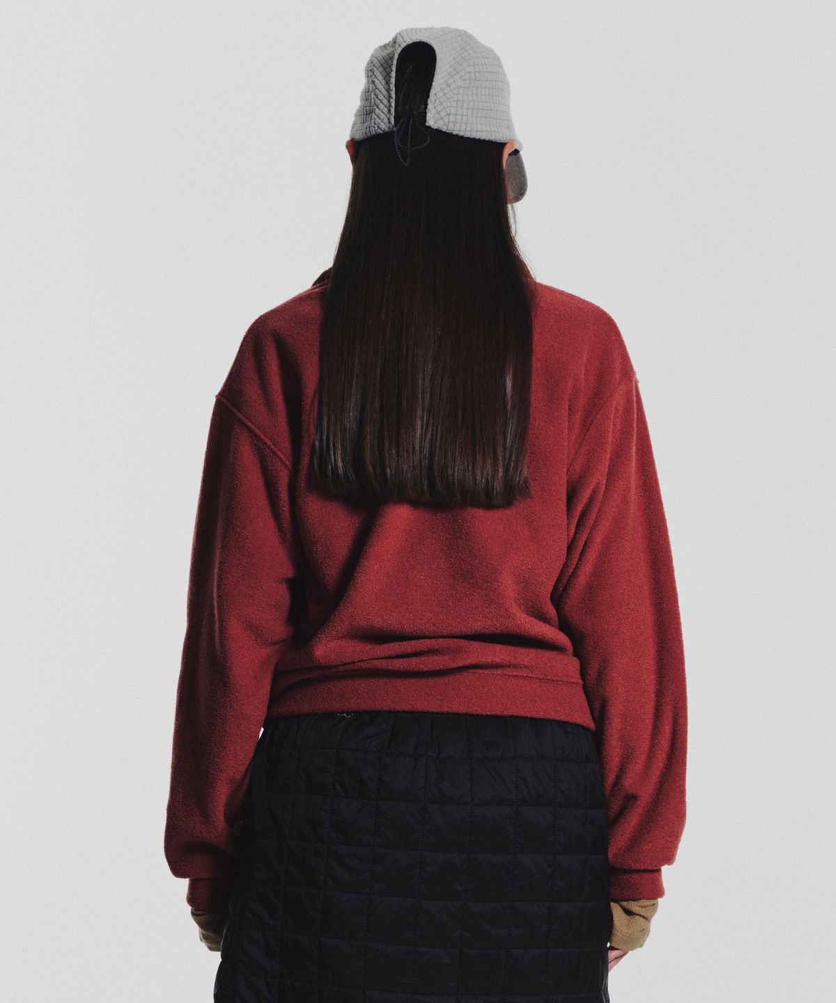 미나수(MENASOO) Dont Feel Pressured Fleece Camp Cap_Gray