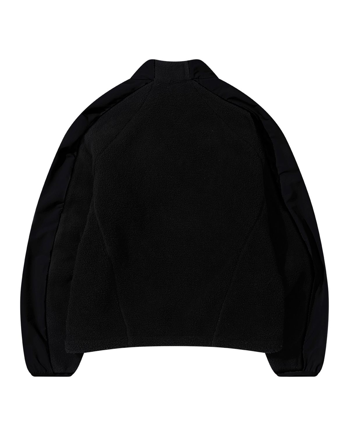 더뮤지엄비지터(THEMUSEUMVISITOR) FLEECE RAGLAN FULL ZIP-UP (BLACK)